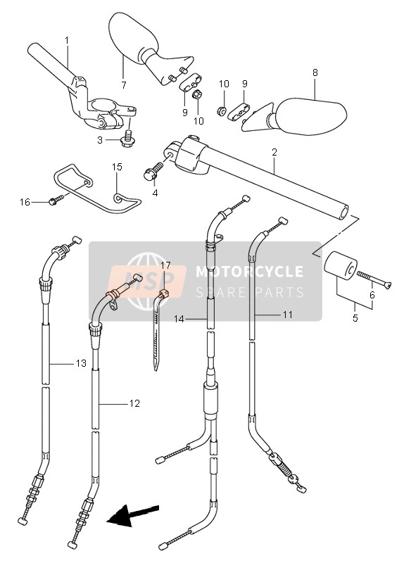 Suzuki SV650(N)(S) 1999 Handle Bar (SV650S) for a 1999 Suzuki SV650(N)(S)