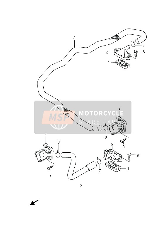 Suzuki VZR1800(Z)(R) (M1800) INTRUDER 2013 2do Aire (VZR1800Z E19) para un 2013 Suzuki VZR1800(Z)(R) (M1800) INTRUDER