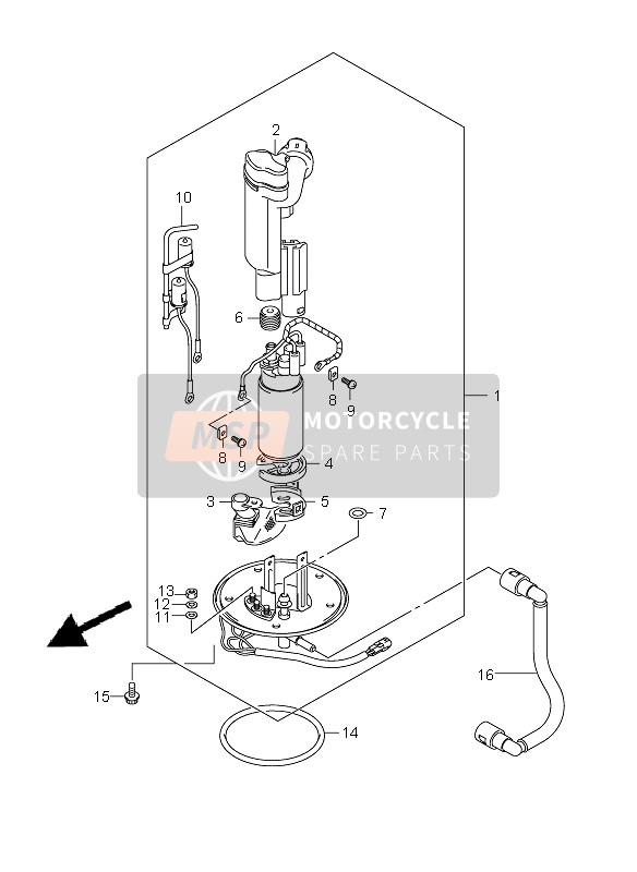 Suzuki SV650(N)(S)(NA)(SA) 2009 Benzine pomp voor een 2009 Suzuki SV650(N)(S)(NA)(SA)