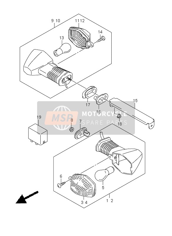 Lampe de clignotant (SV650-A-U-UA)