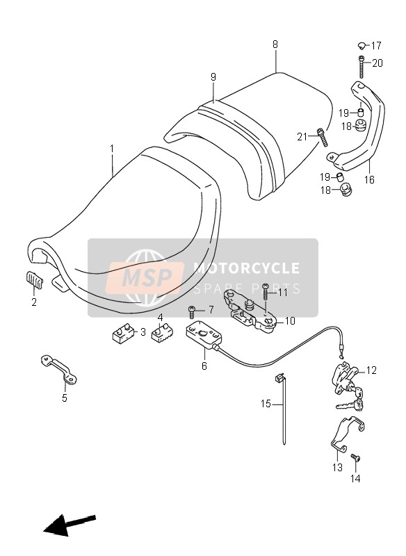 Suzuki RF600R 1996 Siège pour un 1996 Suzuki RF600R