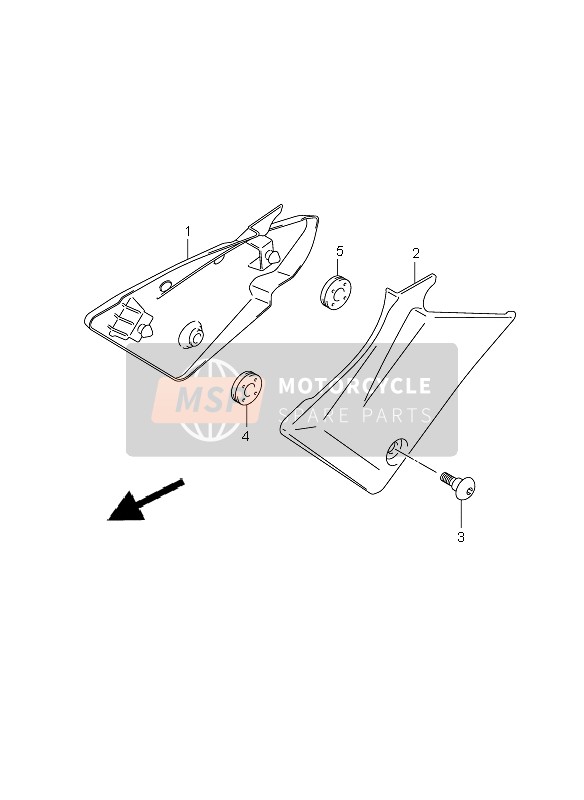 Suzuki SV650(N)(S)(NA)(SA) 2009 Frame Cover for a 2009 Suzuki SV650(N)(S)(NA)(SA)