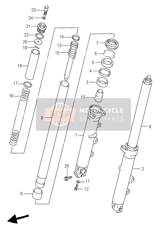 Suzuki RF600R 1996 Front Damper for a 1996 Suzuki RF600R