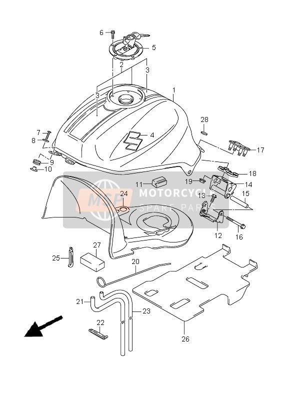 4419116G00, Hitzeschild, Suzuki, 3