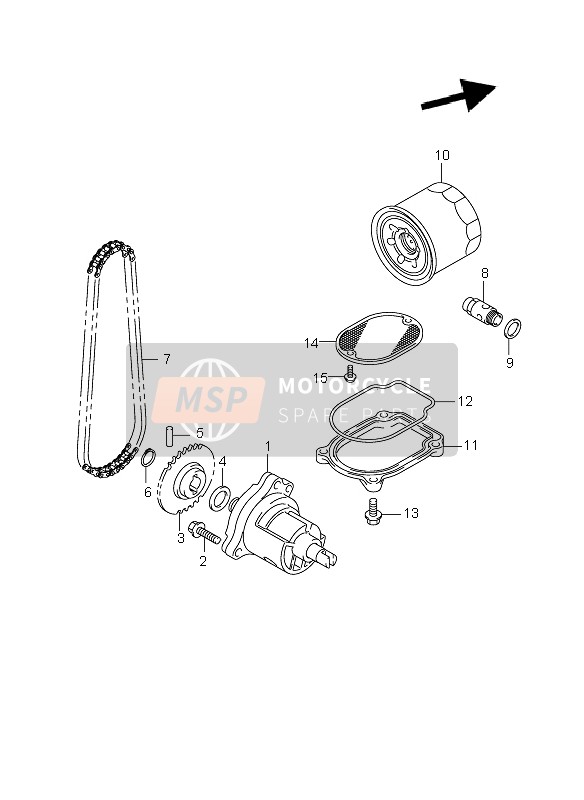 Suzuki C800 (VL800) 2009 Oil Pump for a 2009 Suzuki C800 (VL800)