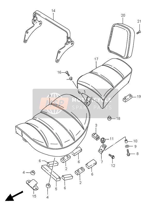 Suzuki LS650 SAVAGE 1998 Asiento para un 1998 Suzuki LS650 SAVAGE