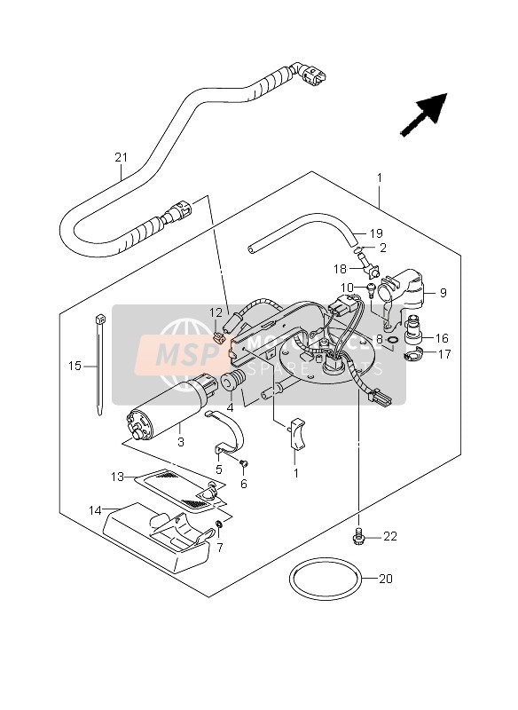 Suzuki C1800R (VLR1800) 2009 Bomba de combustible para un 2009 Suzuki C1800R (VLR1800)