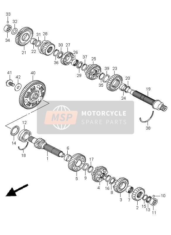 Suzuki C1800R (VLR1800) 2009 Trasmissione per un 2009 Suzuki C1800R (VLR1800)