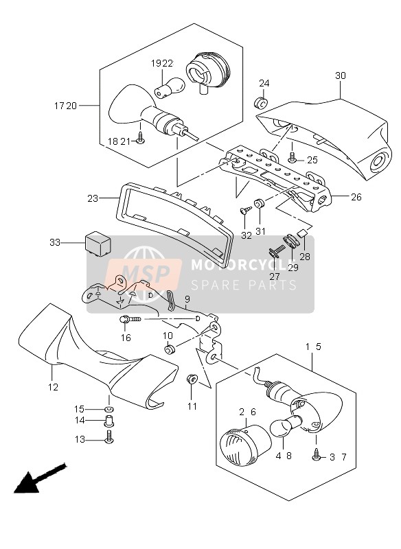 Suzuki C1800R (VLR1800) 2009 Lampe de clignotant pour un 2009 Suzuki C1800R (VLR1800)