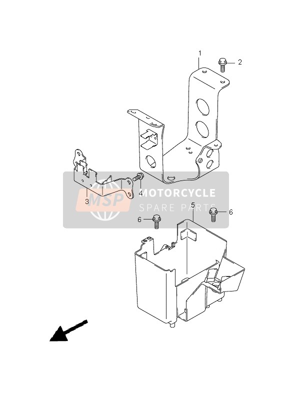 Suzuki C1800R (VLR1800) 2009 Battery Holder for a 2009 Suzuki C1800R (VLR1800)