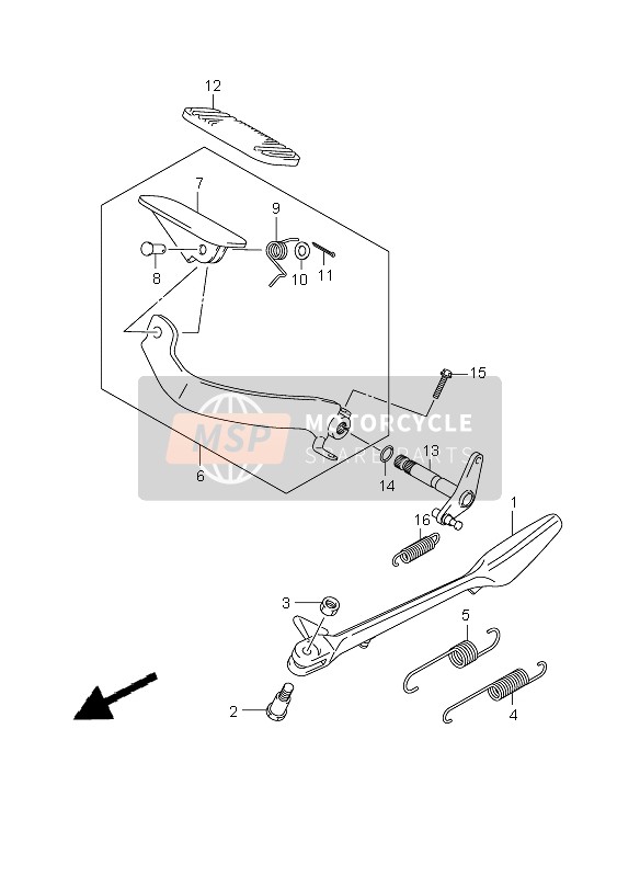 Suzuki C1800R (VLR1800) 2009 Stand & Rear Brake for a 2009 Suzuki C1800R (VLR1800)