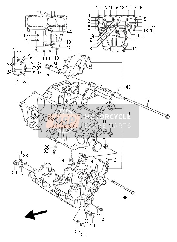 Suzuki RF900R 1996 Crankcase for a 1996 Suzuki RF900R