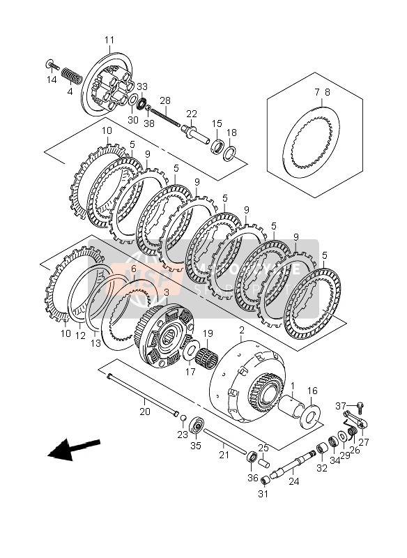 Suzuki VZR1800R(N)(Z)(R2) (M1800) INTRUDER 2009 Clutch for a 2009 Suzuki VZR1800R(N)(Z)(R2) (M1800) INTRUDER