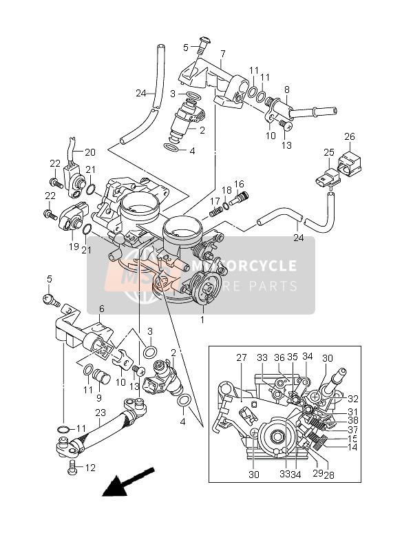 Suzuki C1500 (VL1500) 2009 Corps de papillon pour un 2009 Suzuki C1500 (VL1500)