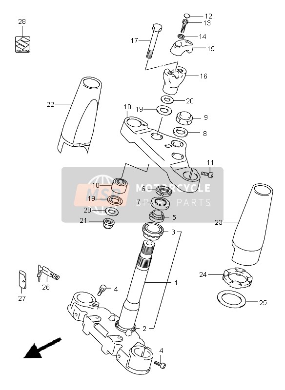 Suzuki C1500 (VL1500) 2009 Steering Stem for a 2009 Suzuki C1500 (VL1500)