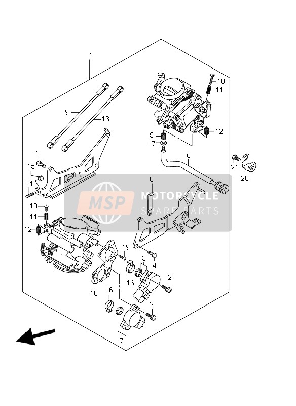 Suzuki DL1000 V-STROM 2010 Throttle Body for a 2010 Suzuki DL1000 V-STROM