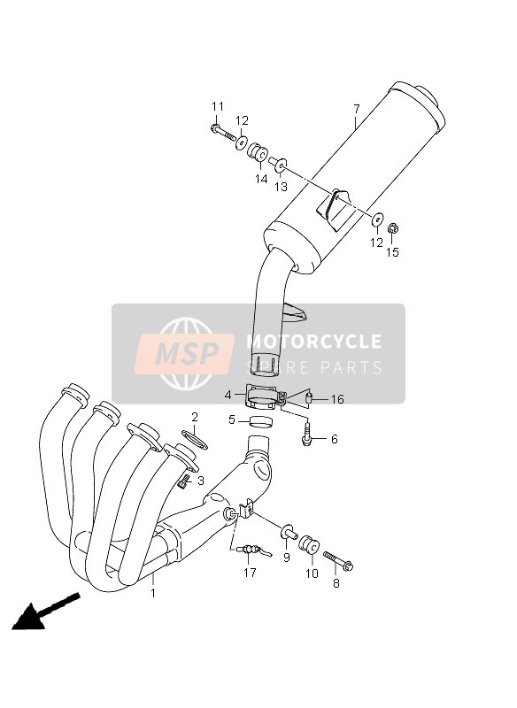 Suzuki GSF650(N)(S)(NA)(SA) BANDIT 2010 SCHALLDÄMPFER für ein 2010 Suzuki GSF650(N)(S)(NA)(SA) BANDIT