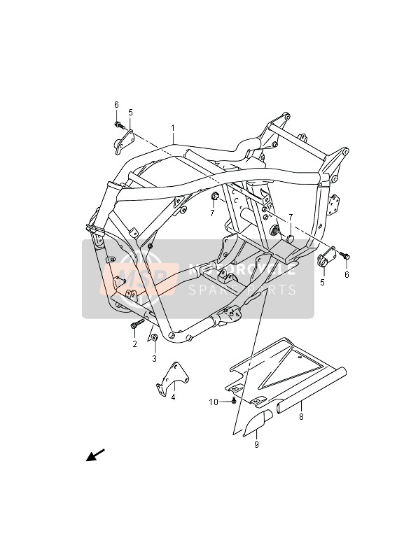 Suzuki VZR1800(Z)(R) (M1800) INTRUDER 2013 Frame voor een 2013 Suzuki VZR1800(Z)(R) (M1800) INTRUDER