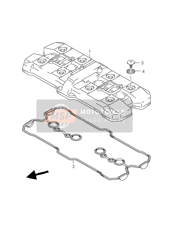 Suzuki GSF1250SA BANDIT 2010 Cylinder Head Cover for a 2010 Suzuki GSF1250SA BANDIT