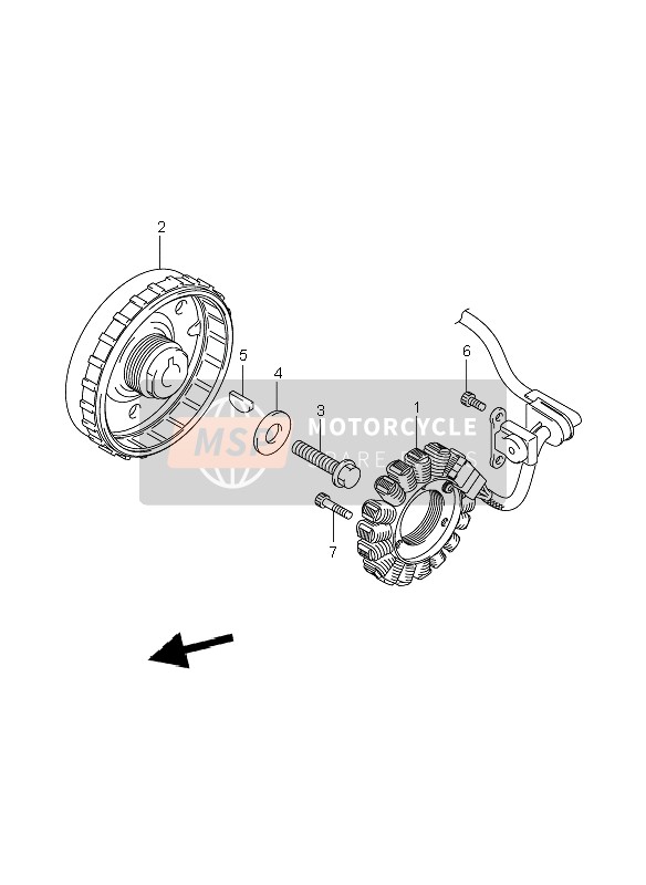 Suzuki GSF1250SA BANDIT 2010 Aimants pour un 2010 Suzuki GSF1250SA BANDIT