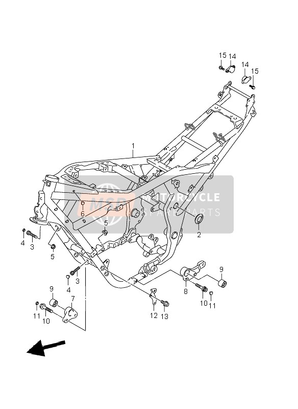 Suzuki GSF1250SA BANDIT 2010 Frame voor een 2010 Suzuki GSF1250SA BANDIT
