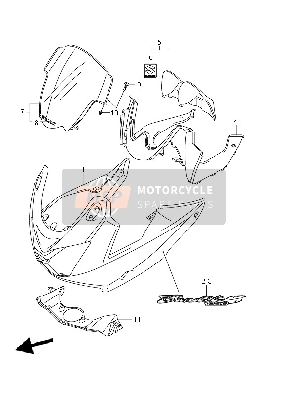 9441018H02YLF, Cowling, Body (Gray), Suzuki, 0