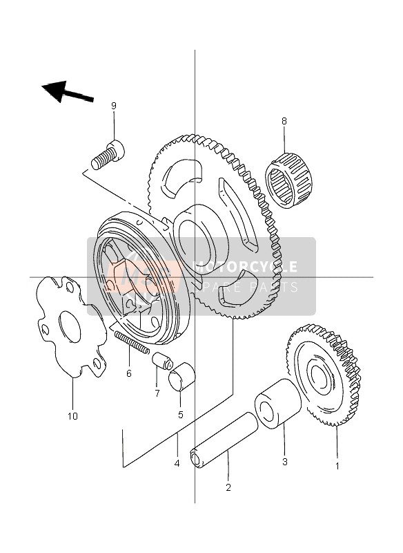 Suzuki TU125XT VOLTY 1999 Starter Clutch for a 1999 Suzuki TU125XT VOLTY