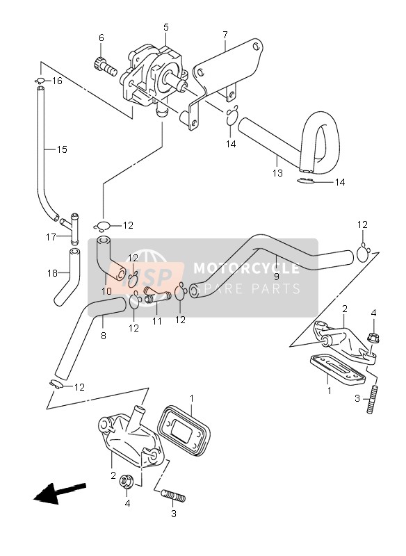 Suzuki VL250 INTRUDER 2000 Deuxième Injection D'air pour un 2000 Suzuki VL250 INTRUDER