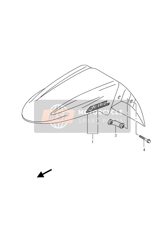 5311046H10YPA, Fender, Front (White), Suzuki, 0