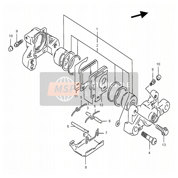 Suzuki RF900R 1996 BREMSSATTEL HINTEN für ein 1996 Suzuki RF900R