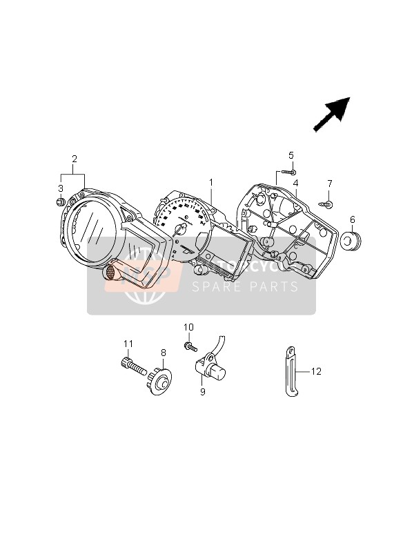 Suzuki GSX650F(A) 2010 Speedometer (GSX650F-FU) for a 2010 Suzuki GSX650F(A)