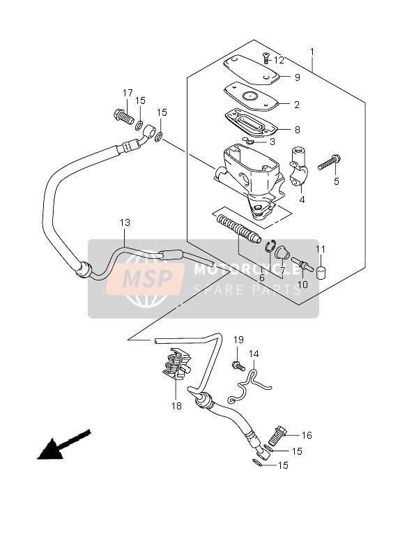 Suzuki GSX1300BK(A) B-KING 2010 Tuyau d'embrayage pour un 2010 Suzuki GSX1300BK(A) B-KING