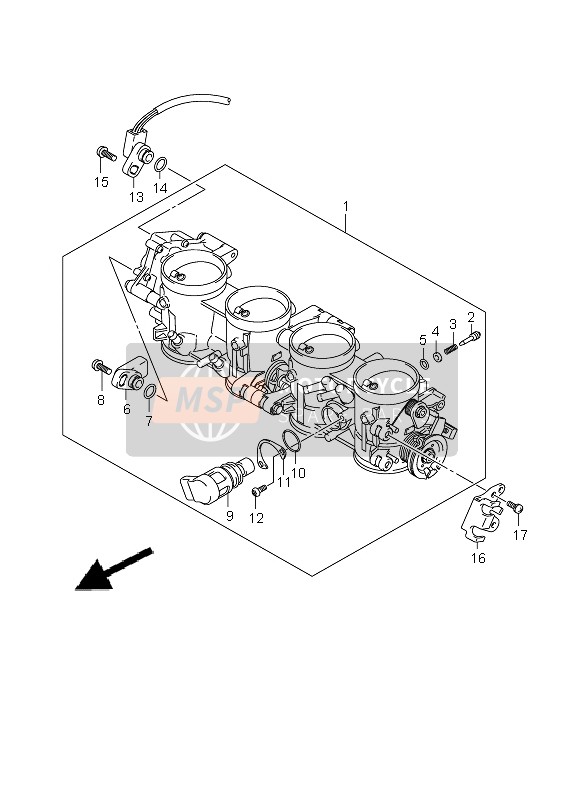 Suzuki GSX1300R HAYABUSA 2010 Throttle Body for a 2010 Suzuki GSX1300R HAYABUSA