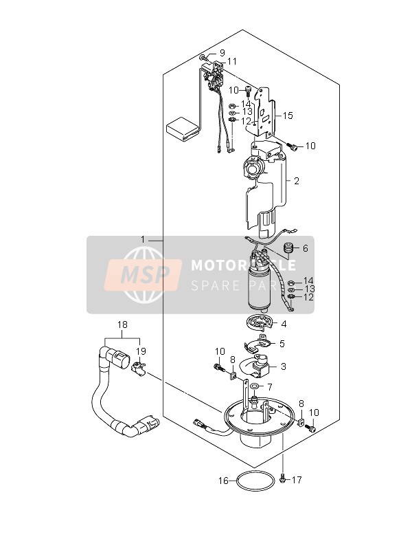 Suzuki GSX1300R HAYABUSA 2010 Fuel Pump for a 2010 Suzuki GSX1300R HAYABUSA