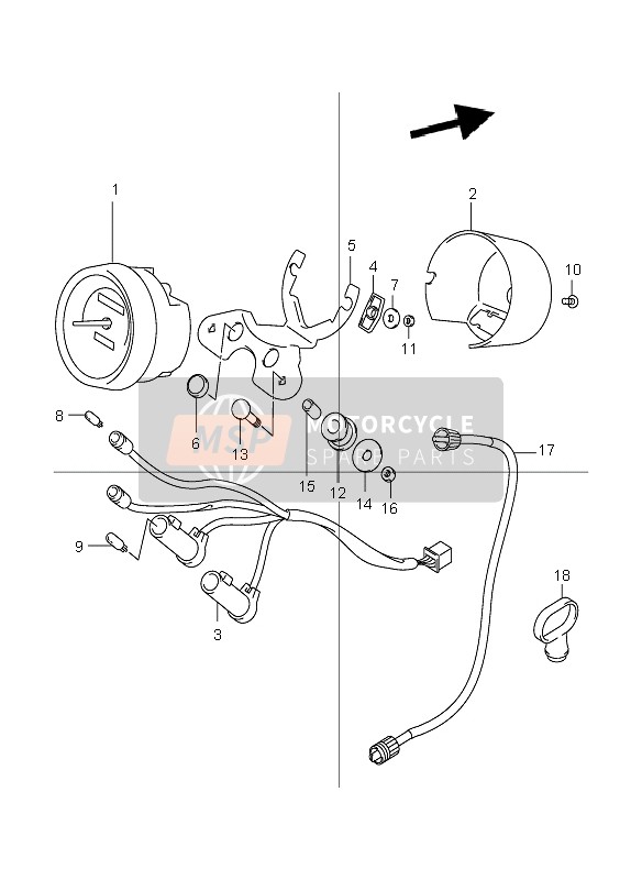 3491005311, Cable,Speedometer, Suzuki, 1