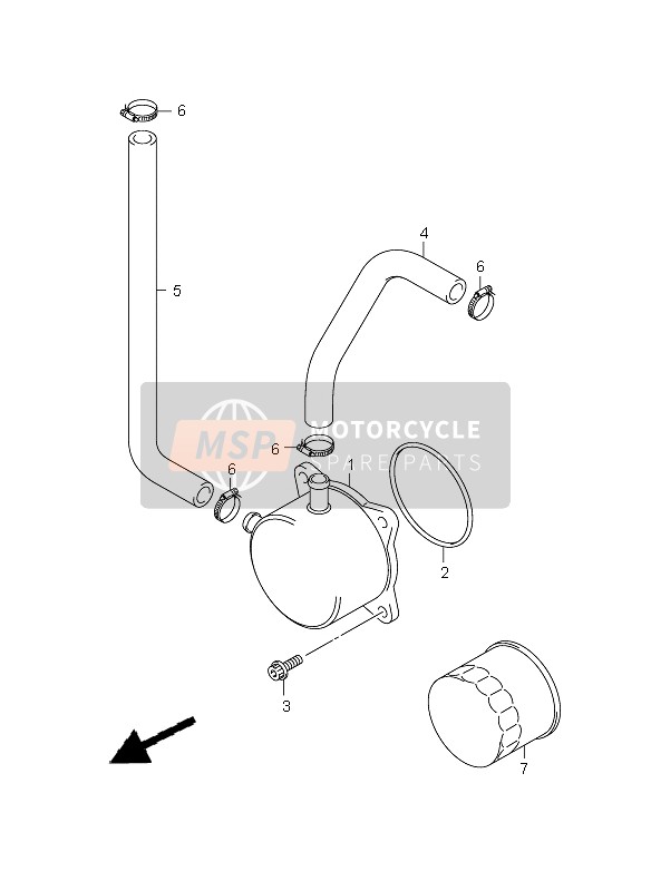 Suzuki GSX-R750 2010 Oil Cooler for a 2010 Suzuki GSX-R750