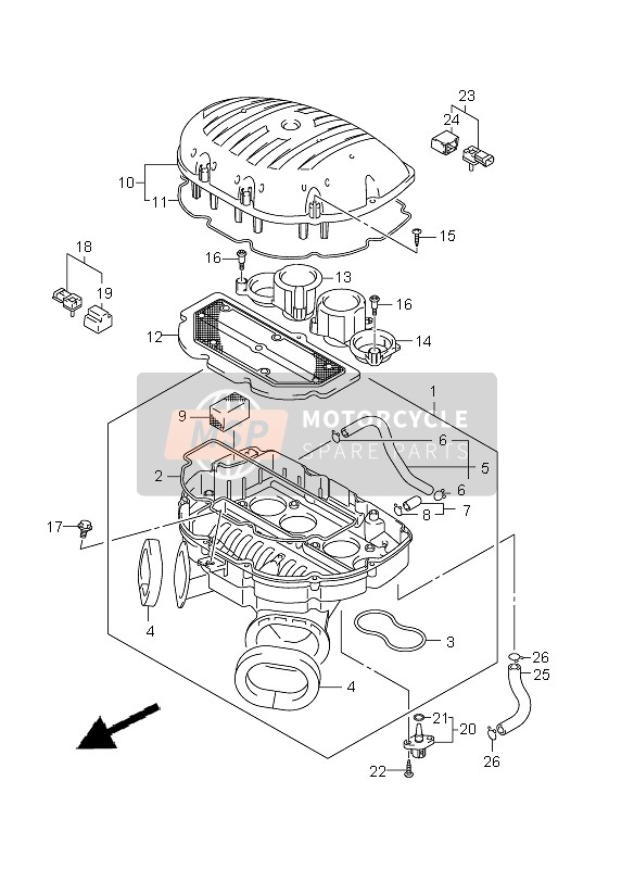 Suzuki GSX-R1000Z 2010 Air Cleaner for a 2010 Suzuki GSX-R1000Z