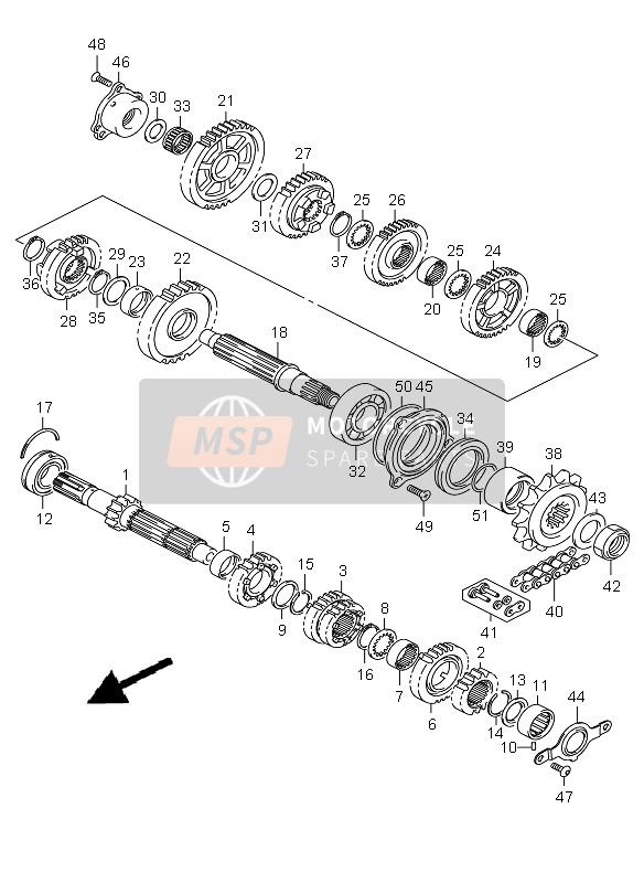 Suzuki GSX-R1000Z 2010 Transmission pour un 2010 Suzuki GSX-R1000Z