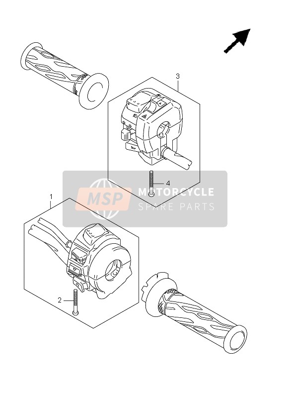 Suzuki GSX-R1000Z 2010 Handle Switch for a 2010 Suzuki GSX-R1000Z