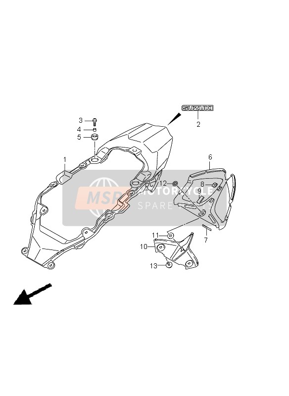 4730047H01YBD, Cover Assy,Fram, Suzuki, 0