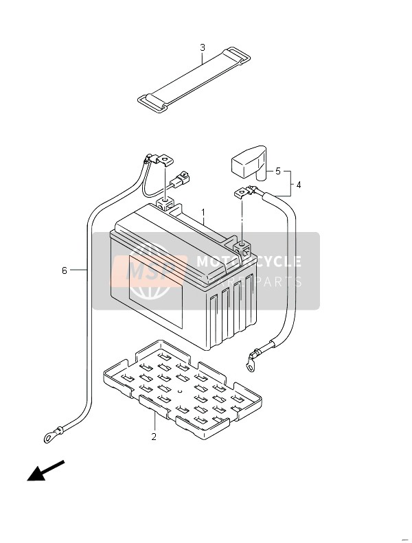 Suzuki GSF650(S)(A)(SA) BANDIT 2011 Batteria (GSF650U) per un 2011 Suzuki GSF650(S)(A)(SA) BANDIT