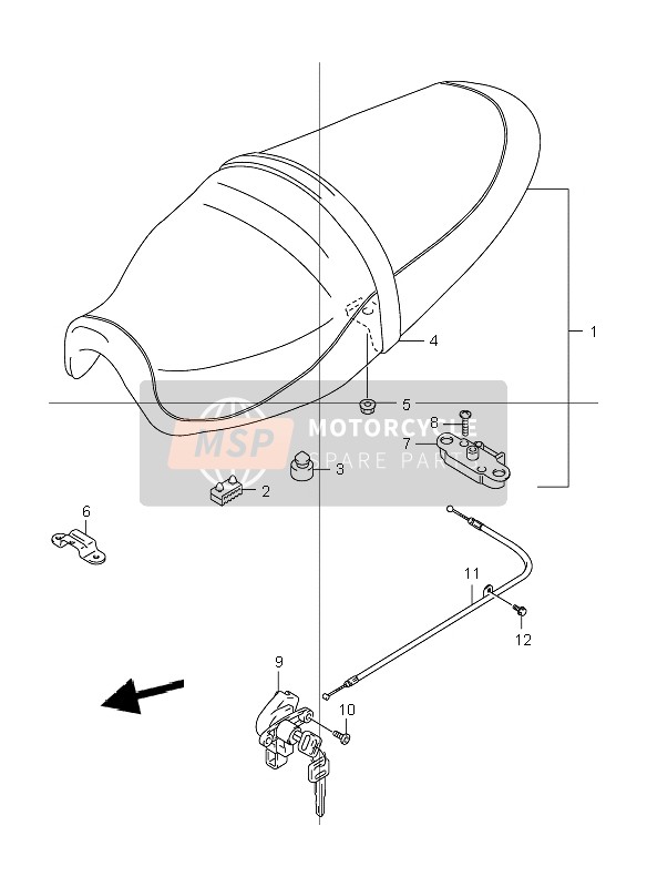 4511925D00, Plate, Seat Front Hook, Suzuki, 0