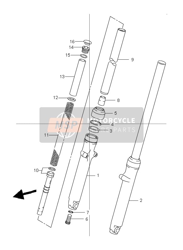 Suzuki TU125XT VOLTY 1999 Front Fork Damper for a 1999 Suzuki TU125XT VOLTY