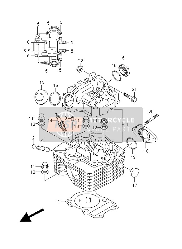 Suzuki RV125 VANVAN 2010 Culasse pour un 2010 Suzuki RV125 VANVAN