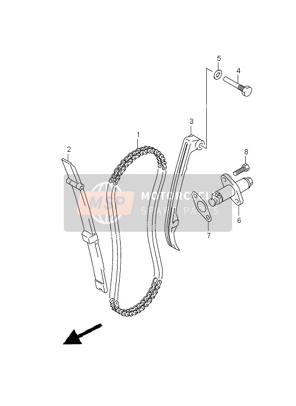 Suzuki RV125 VANVAN 2010 Cam Chain for a 2010 Suzuki RV125 VANVAN