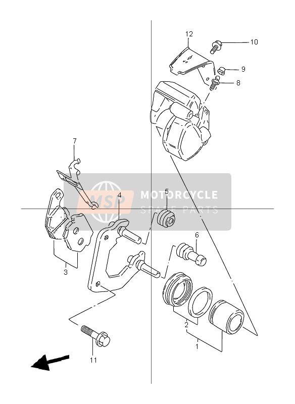 Suzuki TU125XT VOLTY 1999 Pinza delantera para un 1999 Suzuki TU125XT VOLTY