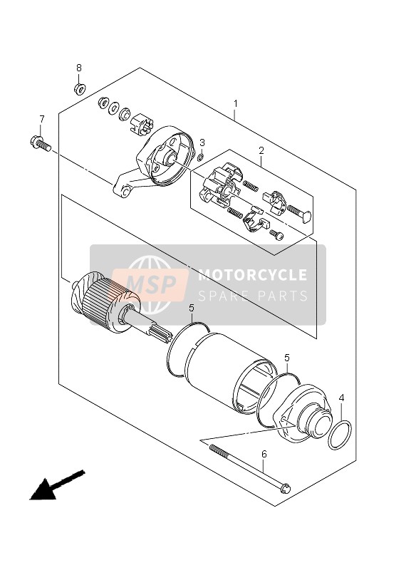 Suzuki SV650S(A) 2010 Startend Motor voor een 2010 Suzuki SV650S(A)