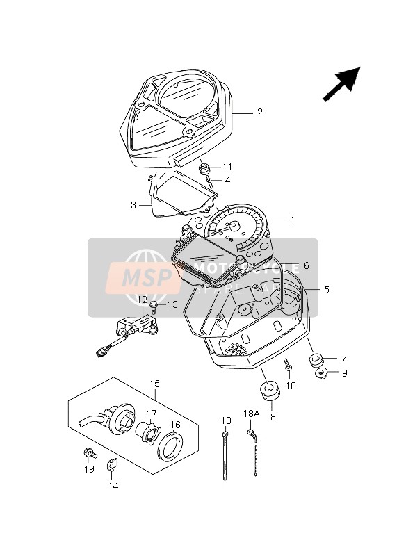 Suzuki SV650S(A) 2010 TACHOMETER (SV650S-SU) für ein 2010 Suzuki SV650S(A)