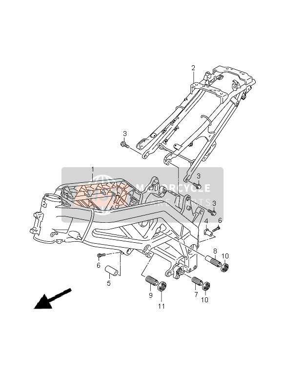 Suzuki SV650S(A) 2010 Frame for a 2010 Suzuki SV650S(A)