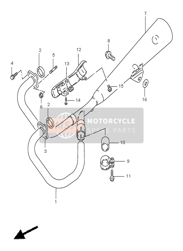 Suzuki GN250(E) 1996 SCHALLDÄMPFER für ein 1996 Suzuki GN250(E)